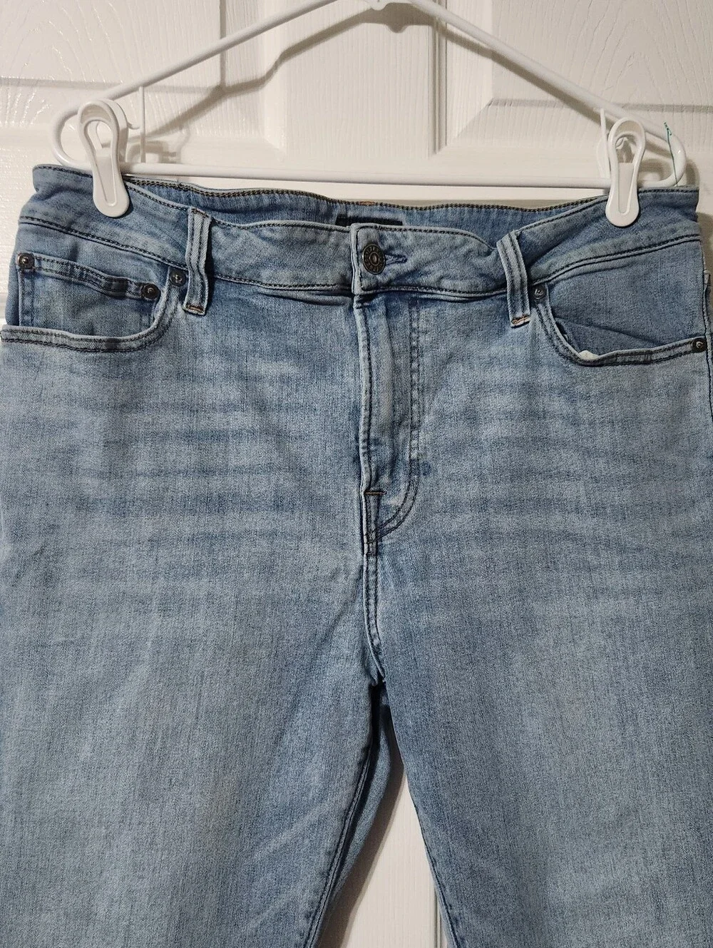 Express Light Blue Stretch, Athletic Slim Straight Jeans, Size: 36 X 30